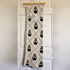 🔥💀 Skull Argyle Pattern Oversized Cotton Throw NWT